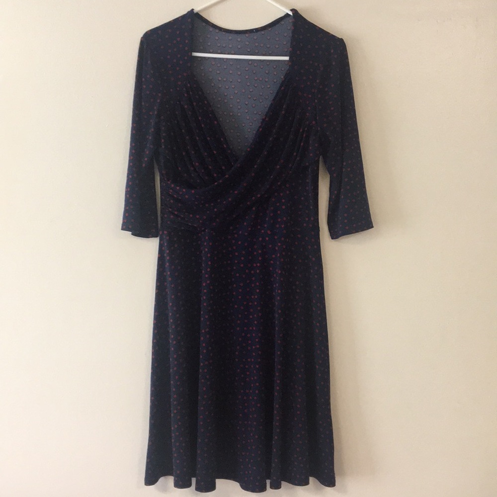 Leota Polka dot sweetheart neckline stretch